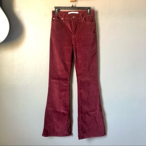 NWOT CELEBRITY PINK Burgundy Flare Cords